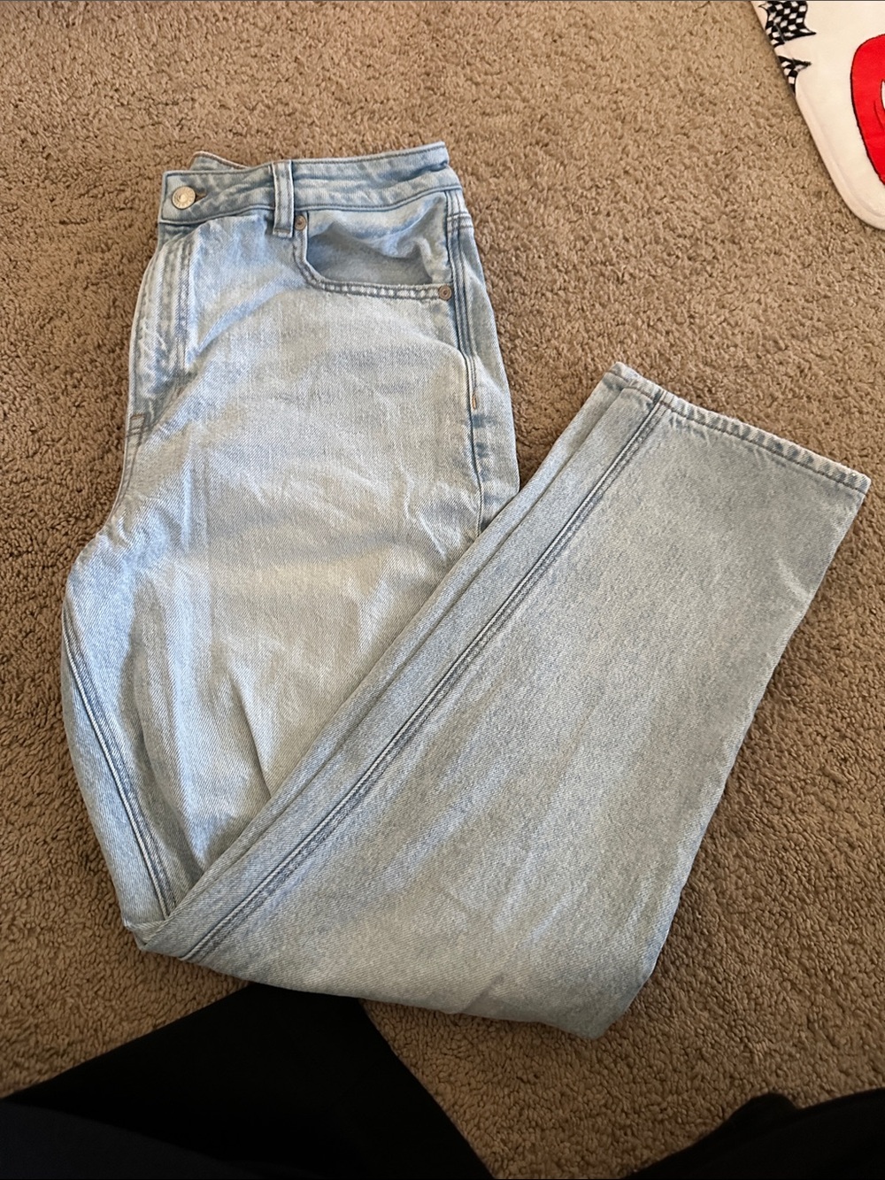 American Eagle Outfitters Light Wash Straight Leg Jeans